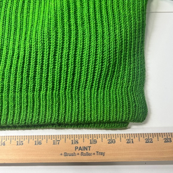 Club Monaco Oversized Shaker Knit Italian Yarn Wool Sweater Women's L Green Cozy - Picture 10 of 10